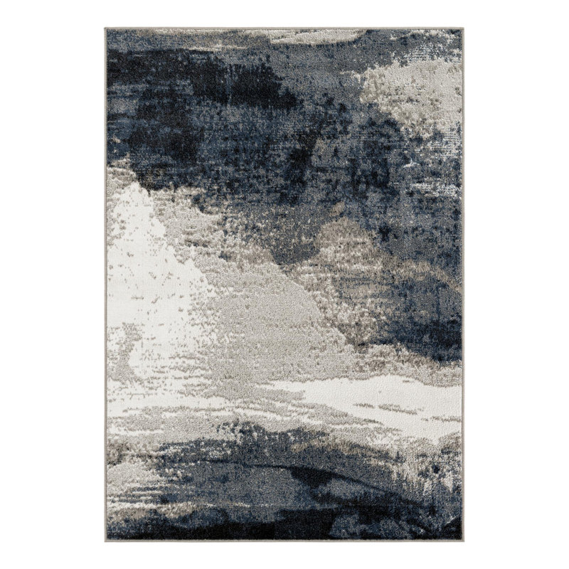 Ivy Bronx Glomma Nathanyl Rug Blue, Rectangle 5'1" x 7'1"