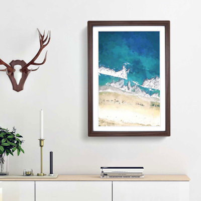 Blacks Beach in San Diego in Abstract - Picture Frame Graphic Art Print