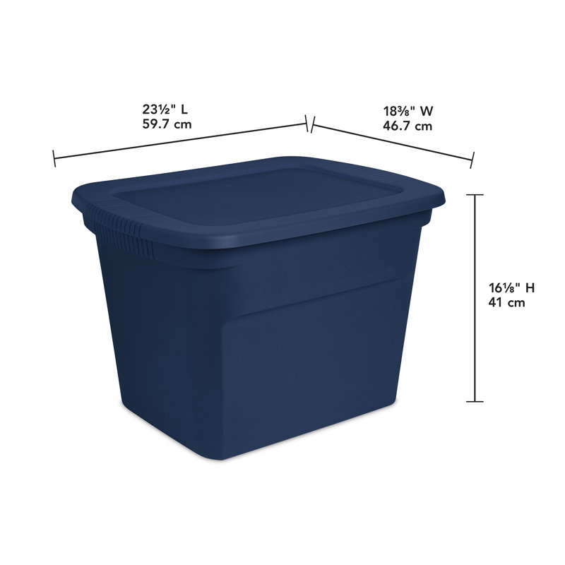 Bac de rangement en plastique Stérilite, Bleu marine