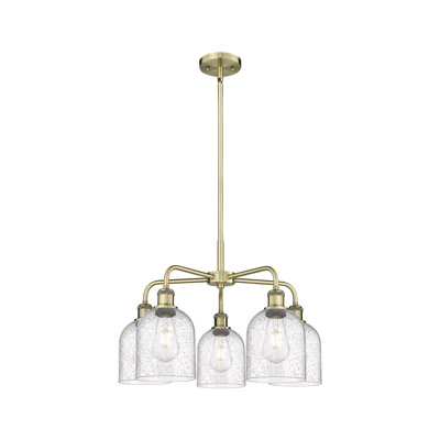 Lustre en forme de cloche à intensité variable en acier à 5 lumières Odaniel