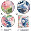 «Pink Blue Gorilla Portrait Blooms I», impression d'art mural Gorillawall-106141131-106141135
