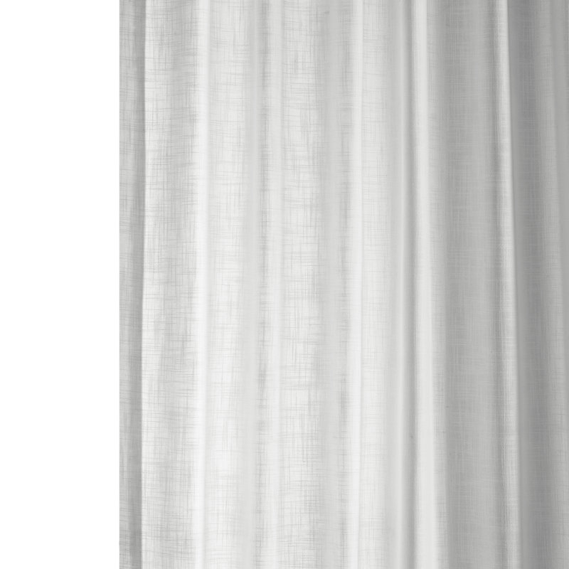 Clem Heavy Faux Linen Light Filtering Curtains For Bedroom & Living Room Curtains - Single Panel Drapes, 50" W x 84" L