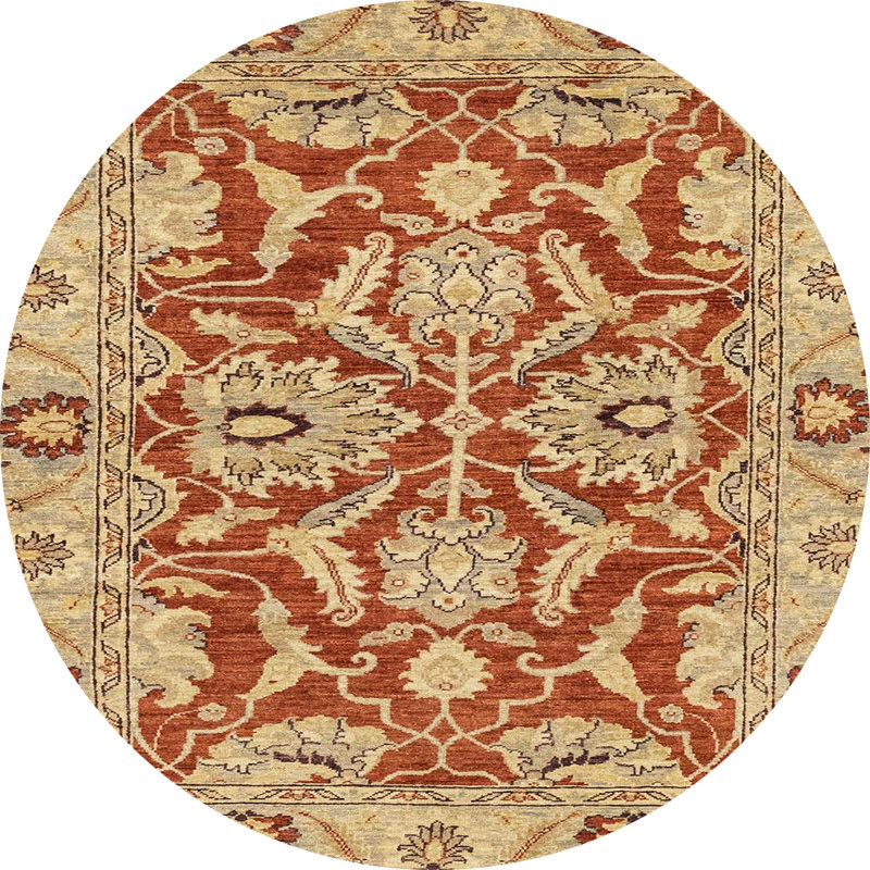 Abstract Indoor Rug, Round 5'