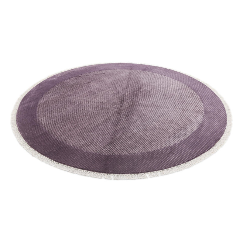 Tapis rond rond mauve