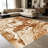 1PC Brown Swirl Travertine Marble Pattern area rugs for Living Room, Soft and Comfortable, Suitable for all seasons, easy-to-maintain, machine washable Indoor floor mat, Under Table Farmhouse suitable for dining room, bedroom, entryway, kitchen,-129934785
