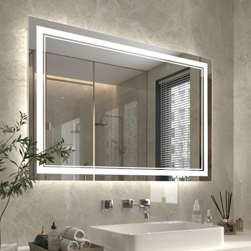 Miroir de salle de bain mural / anti-buée, 32 po x 48 po, Rectangle