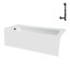 Baignoire en alcôve en acrylique blanc brillant avec drain externe 60 po x 30 po Streamline-101699311