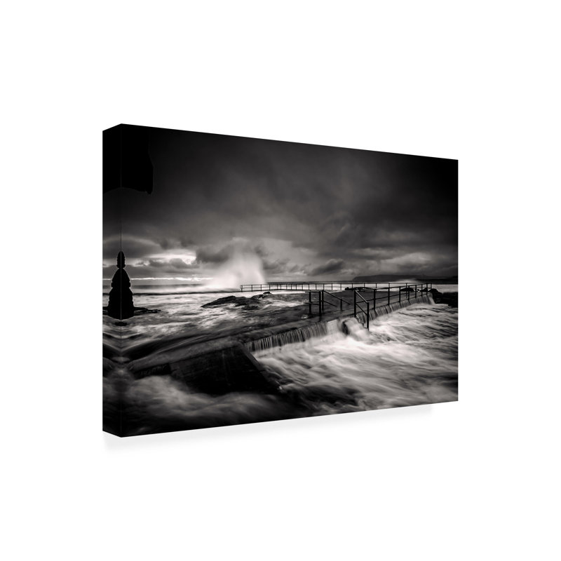 Art mural sur toile tendue - "Flowing Mood" Mark Lucey pour décoration de salon, de chambre à coucher ou de bureau - 16 x 24