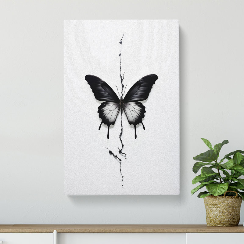 Butterfly Minimalism - No Frame Print, 76cm H x 50cm W x 3cm D