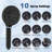 10” High Pressure Rainfall Shower Head With Handheld Spray Combo, 16" Shower Extension Arm, 71" Hose, 3-Way Diverter-119611938