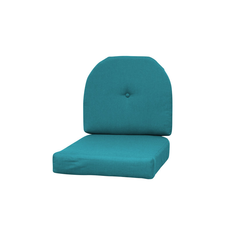 Sunbrella Outdoor Rocking Chair Cushion, Spectrum Peacock Sunbrella® Plainweave