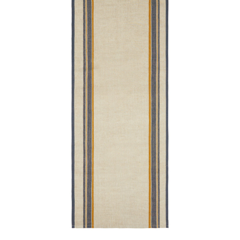 Antibes Table Runner - 20" x 72", Natural/Blue
