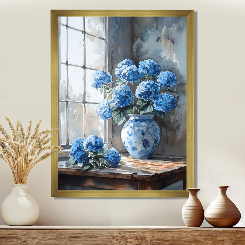 Hermon - salon d'art mural floral, H 32 po x l 24 po, Doré, Picture Framed