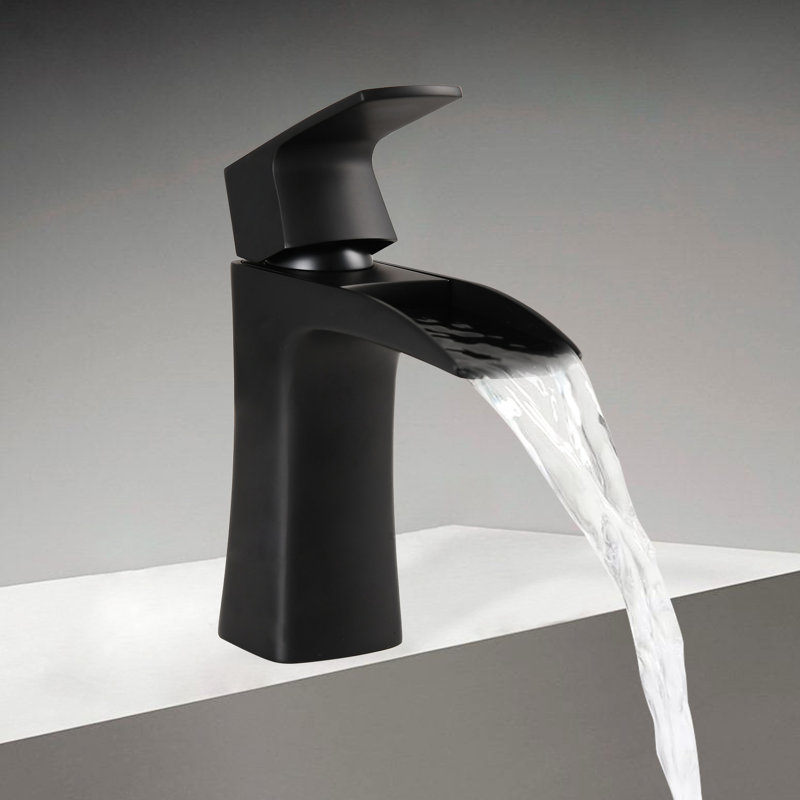 Brushed Nickel Single Handle Waterfall Faucet - Ideal For Bathroom Decor, Precise Flow, Lead , Rust, Solid Brass Safe To Use, Corrosion , Restroom
