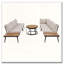 6-Piece Outdoor Sectional Sofa Set with Nesting Coffee Tables (Gray)-1028716805