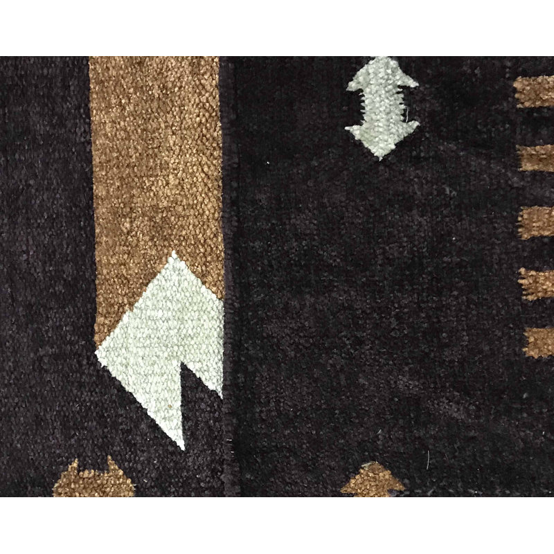 Hand-Knotted High-Quality Black Area Rug