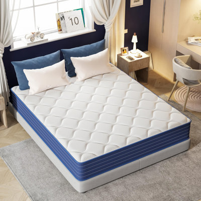 DreamHaven 12 inch Twin Mattress Hybrid Euro Top Medium Firm Mattress in a box Pocket Spring&Memory Foam,Motion Isolation,Fiberglass Free,Twin Size Mattress