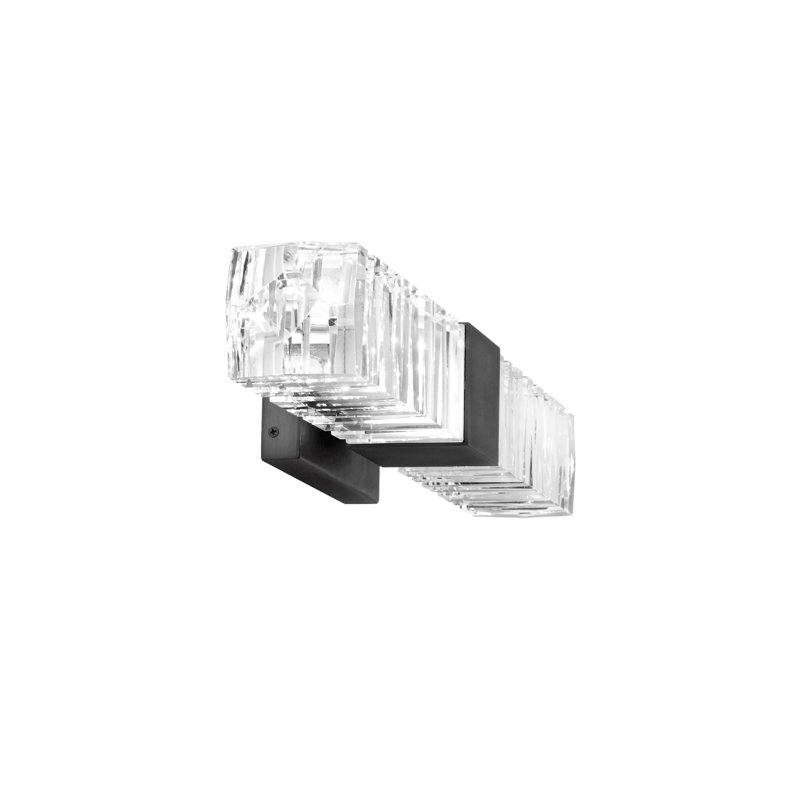 Juliet Black Crystal 2-Light Dimmable Outdoor Vanity