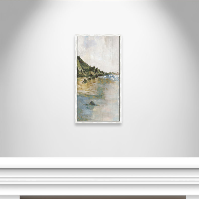 Impression «Tide’s Edge» par Casa Fine Arts, H 31 po x l 16 po x P 0,75 po, Reproduction encadrée sans passe-partout, Blanc