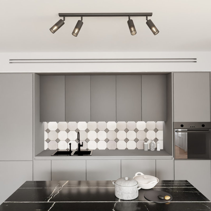 Samonie Flush Mount, Matte Black