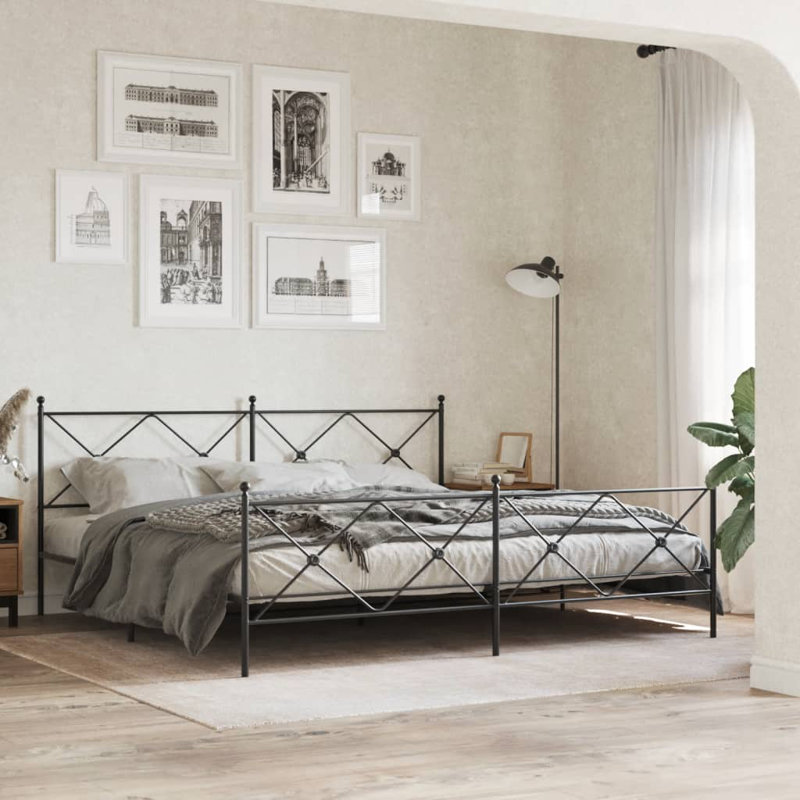 Anzor Metal Headboard, Black, Super King - 193 x 200 cm