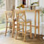 Ensemble de table de salle à manger 3 pièces avec 2 chaises à dossier croisé-1217658302-1217658297