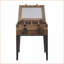 Chêne rustique & amp; Table basse gris mat avec rangement de style coffre, plateau polyvalent et amp; Pieds fuselés en bois