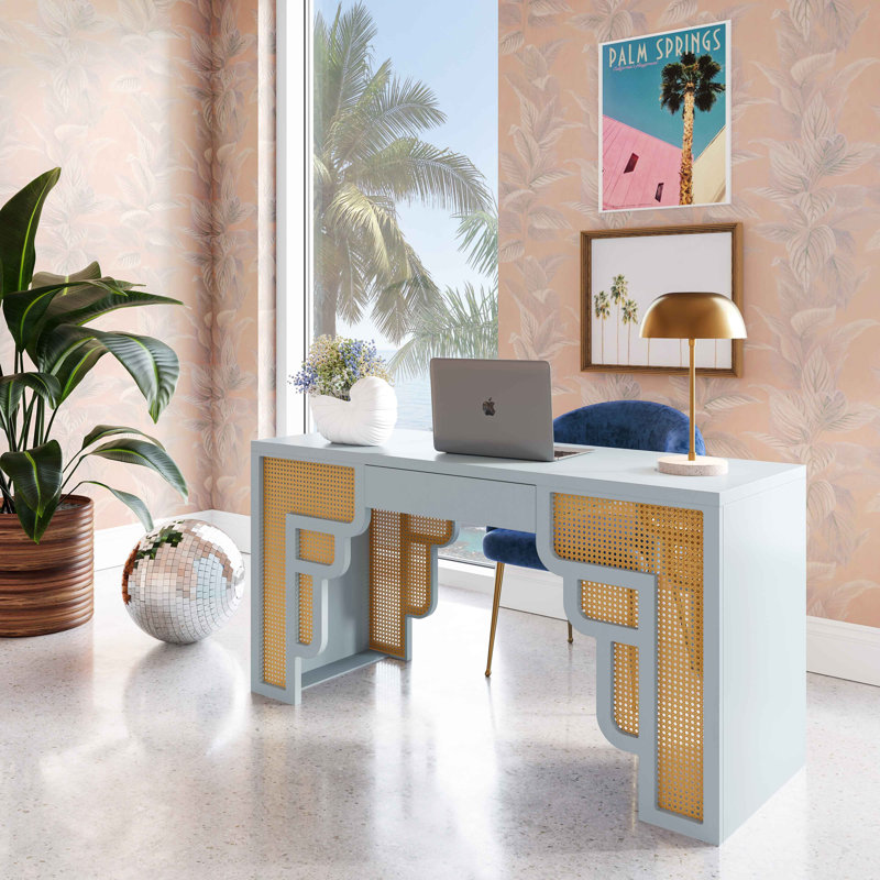 Executive Desk, Pastel Blue