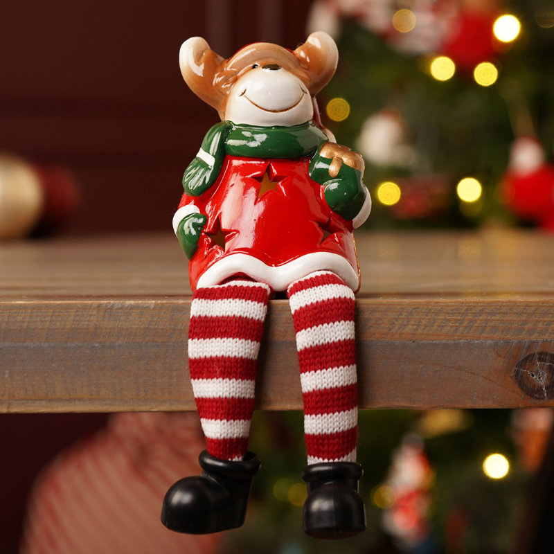 Sitting LED Christmas Reindeer Figurine