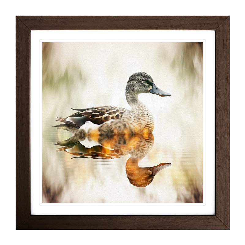 Single Picture Frame Print on Wood, Walnut