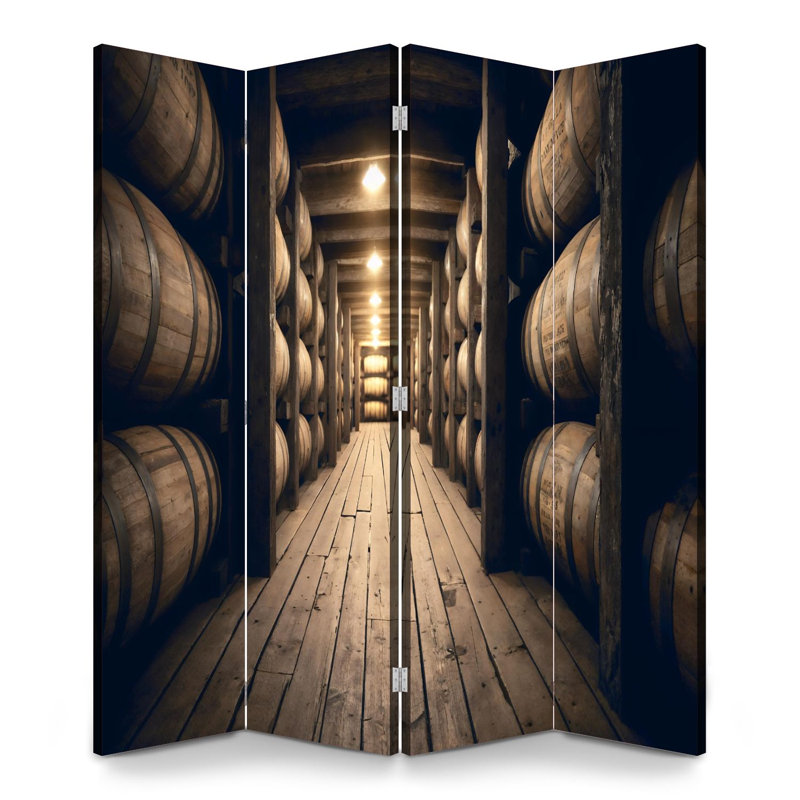 Cloison pliante 4 panneaux paravent Royal Bourbon