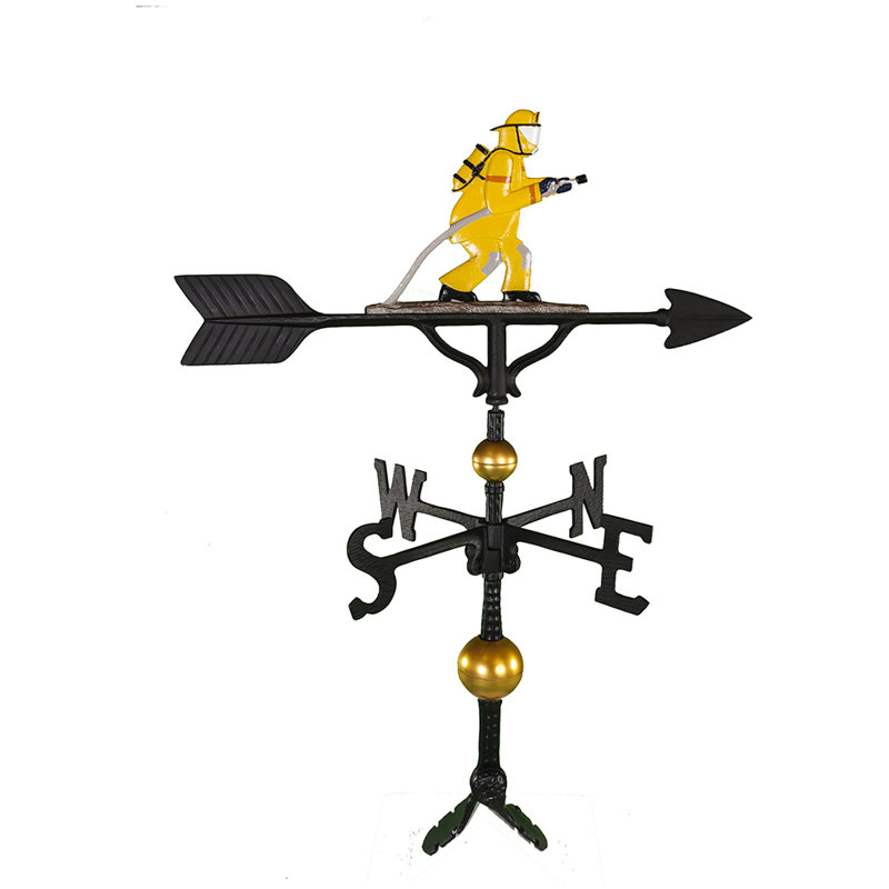 Deluxe Fireman Weathervane, Natural