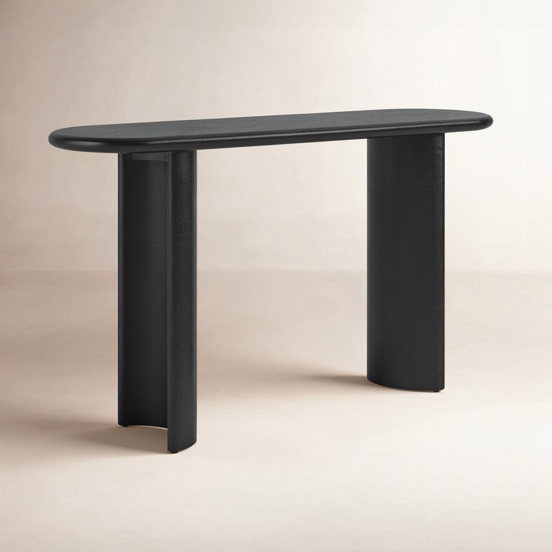 Paden 51'' W Solid Wood Console Table, Aged Black