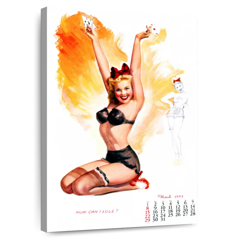 Pin-up Leisha - mars 1953, H 48 po x l 32 po