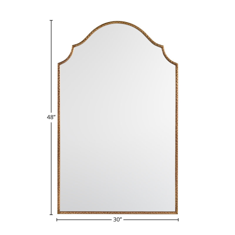 Arch Metal Wall Mirror, Gold