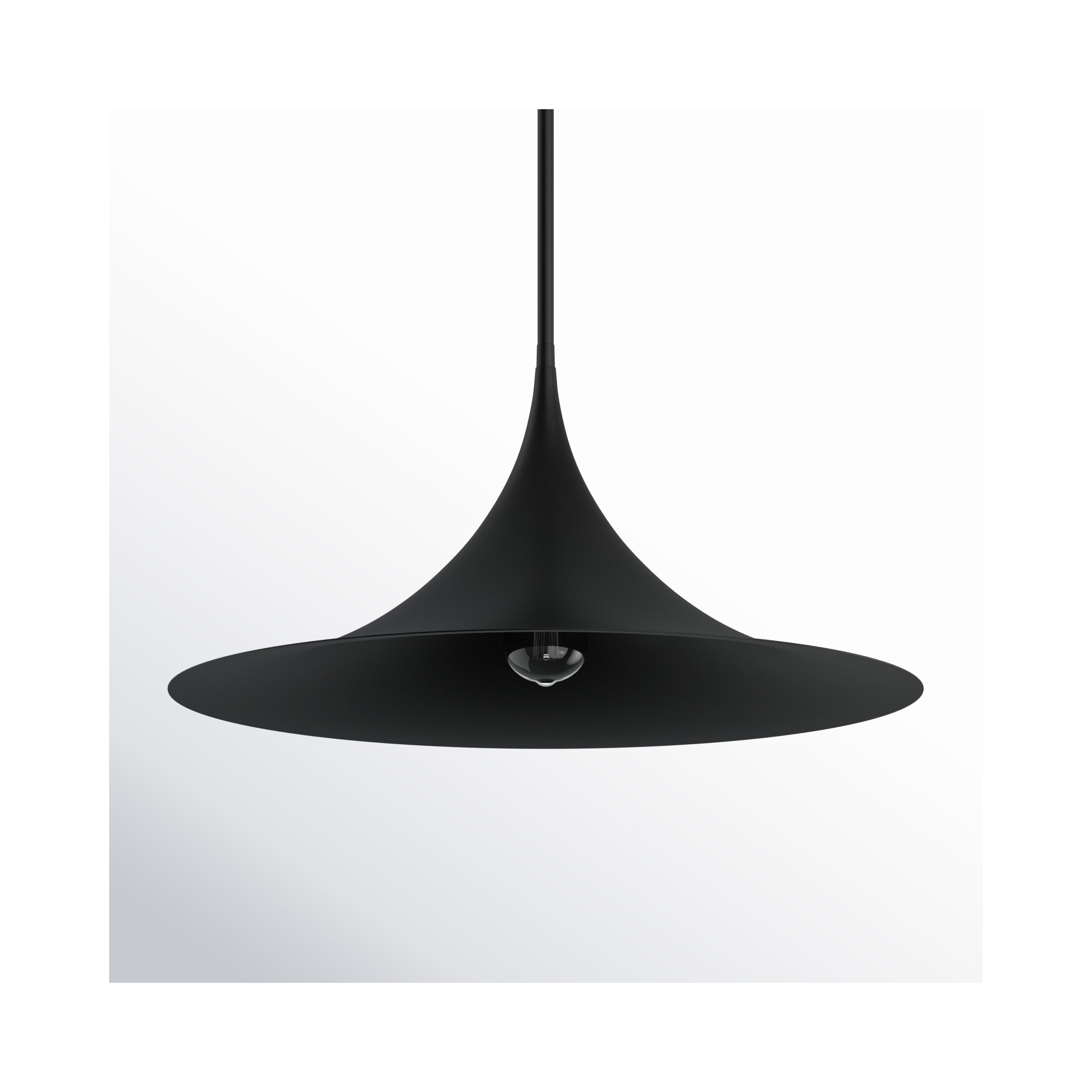 Lorient Single Light Dimmable Pendant, Matte Black