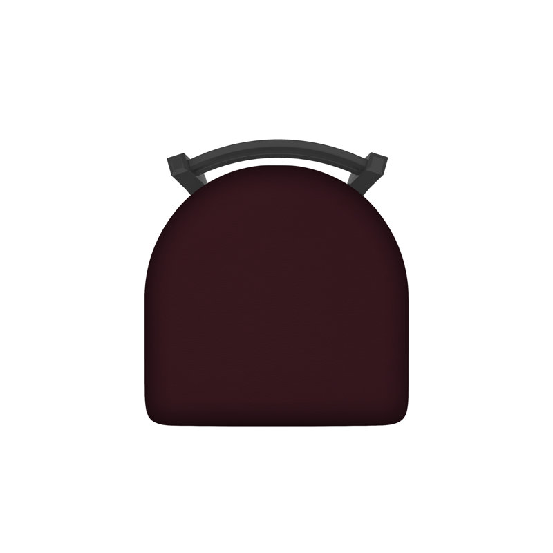 Tabouret de coiffeuse en métal Jackie, Étain, Vinyle - Canter Bordeaux