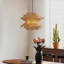 Luminaire suspendu 1 lumière rotin fleur brune-1011922109