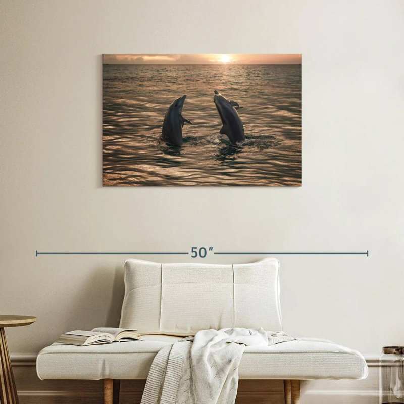 Brampt Dancing Dolphins, 24" H x 36" W