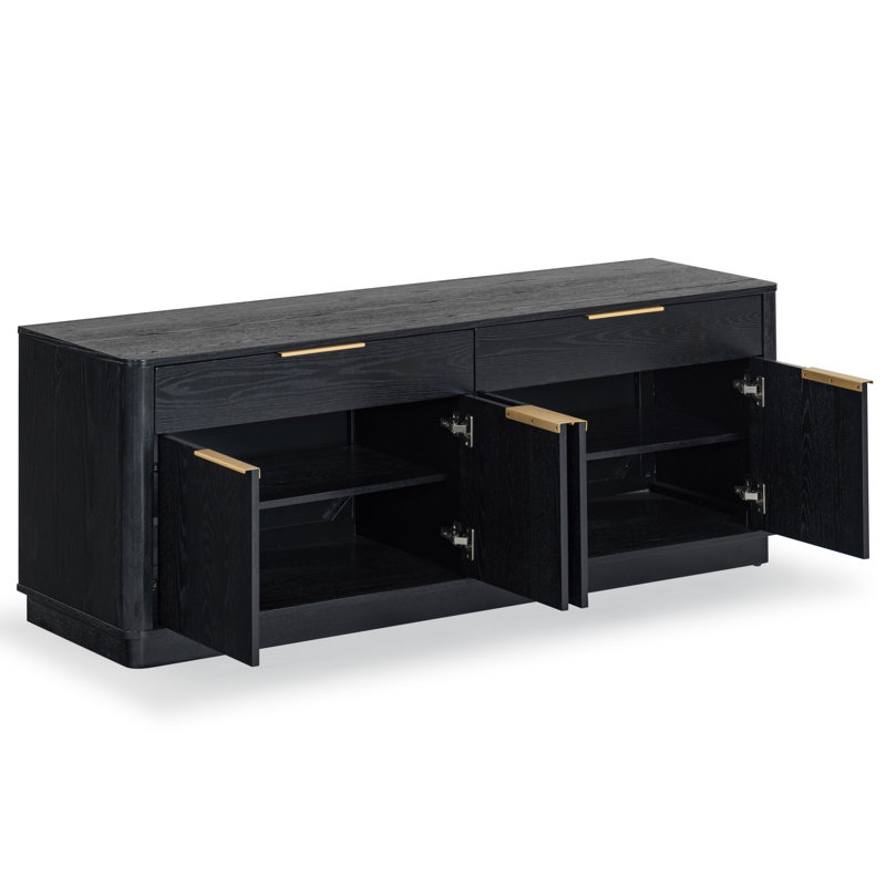 Gabrietta Media Console TV Stand, Black