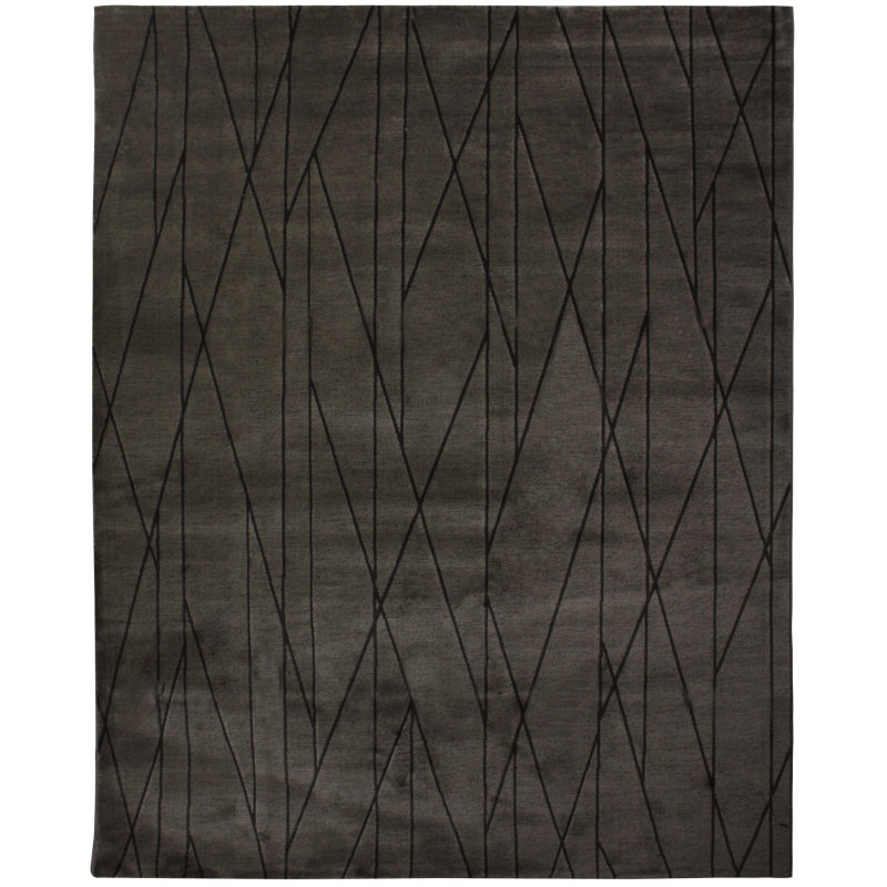 Sarila Abstract Area Rug in Brown, Rectangle 7'7" x 10'9"