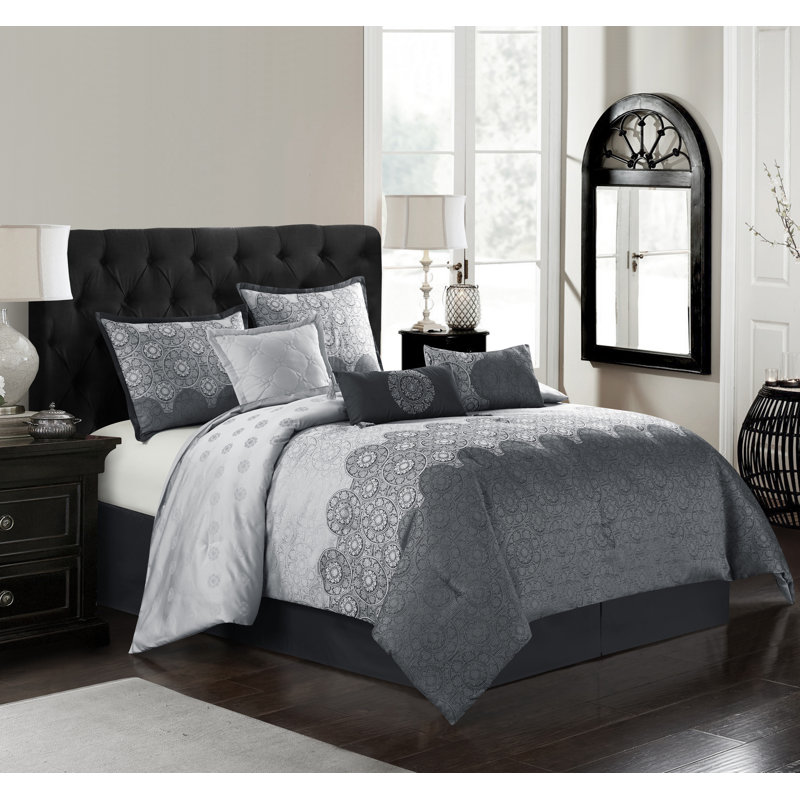 Kryslynn Modern & Contemporary Polyester Floral Comforter, King