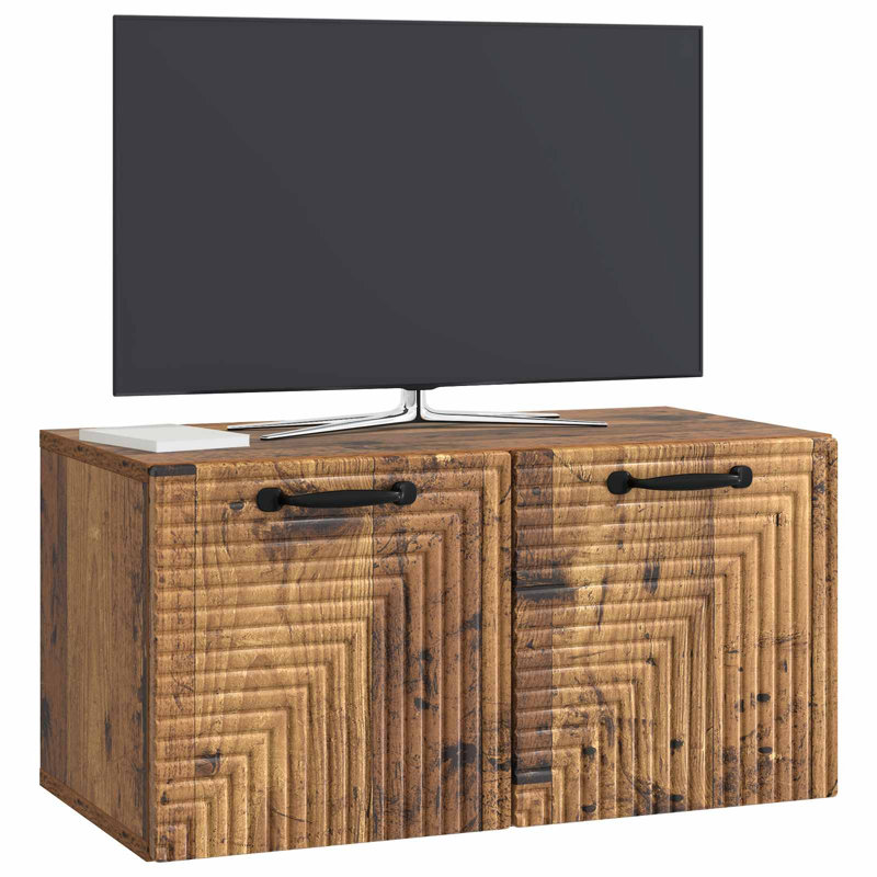 TV Stand, 30cm H x 59.5cm L x 31cm W, Old Wood