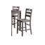 Ensemble de table de salle à manger 5 pièces de style transitionnel avec table à hauteur de comptoir et chaises à dossier à lattes, 4 chaises avec 1 table pour la salle à manger-129760004-129760007-129760013-129760015-129760017