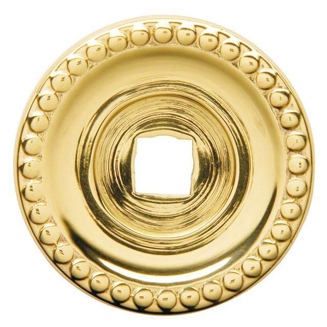 Beaded Knob Backplate, 1.4" H x 1.4" W x 0.2" D, Satin Nickel