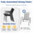 Set Of 4 Aluminum Patio Dining Chairs, 22.44 Inches Width Fully Assembled Stackable Gray Outdoor Chairs