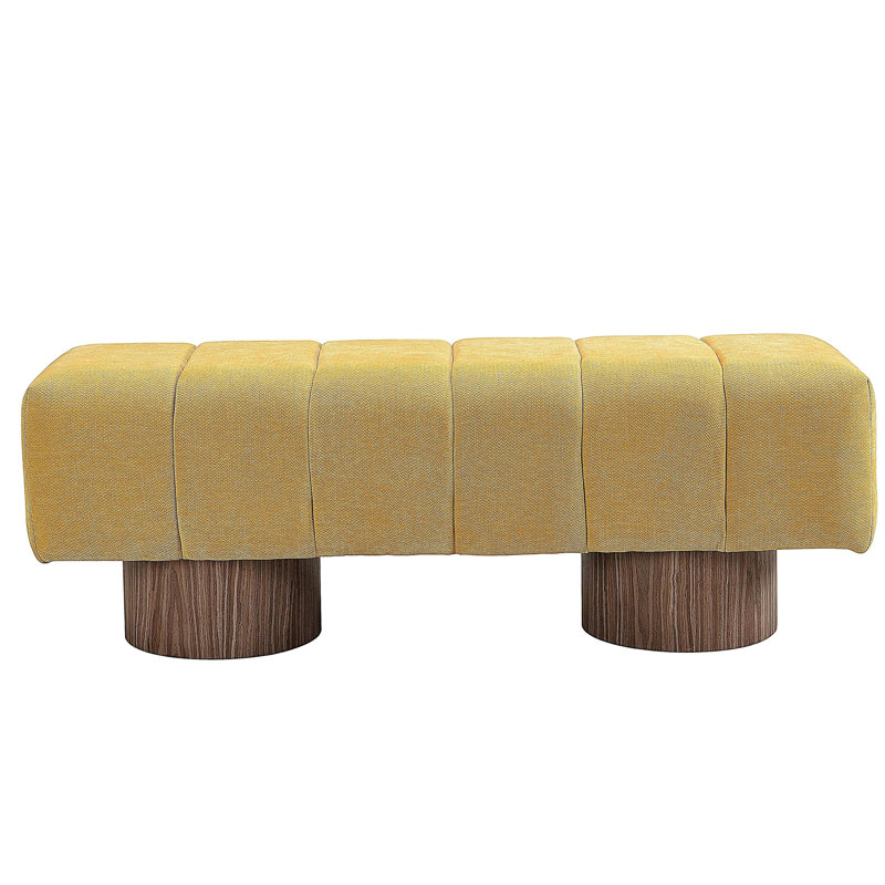 Chaise de salle à manger, aucun assemblage requis, siège de chambre à coucher en velours jaune, pieds en bois, capacité de poids de 300 livres