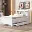 Lit plateforme avec tête de lit, USB, lit gigogne simple et 3 tiroirs, cadre de lit-802970748-802970747