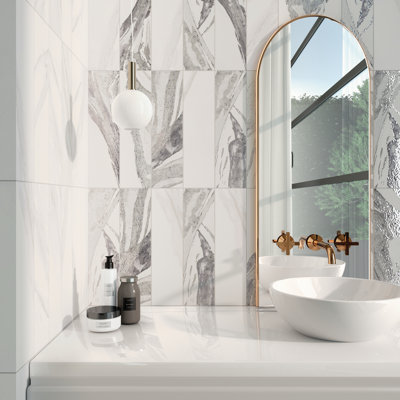 Amala 30 In. X 12 In. Glossy/Matte Porcelain Wall Tile (6.3 Sq. Ft./Case)