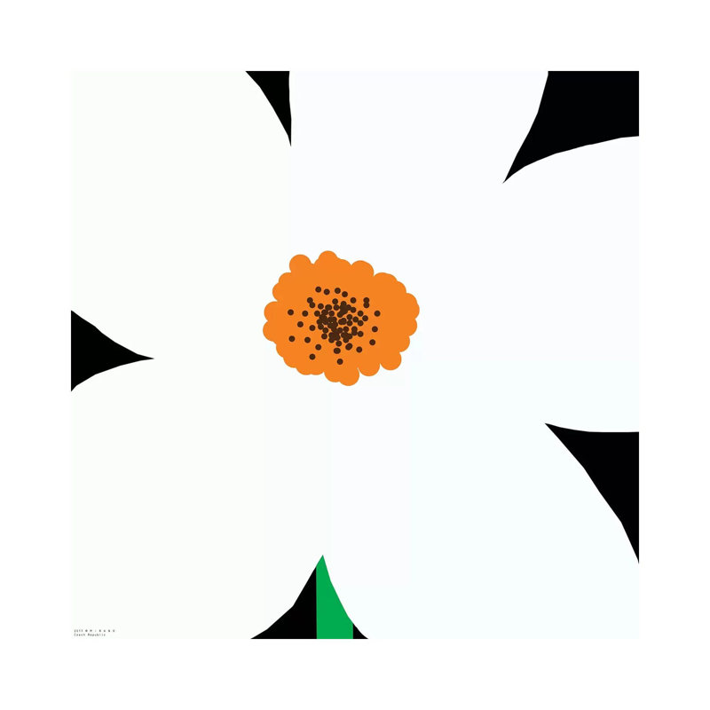 White Flower 1 Piece Wrapped Canvas Painting, 93.98cm H x 93.98cm W x 1.91cm D